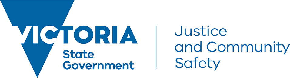 Department of Justice and Community Safety Victoria logo
